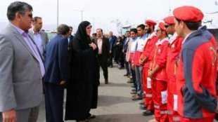 بازدید معاون رئیس جمهوری از چند پایگاه جمعیت هلال احمر در بیرجند