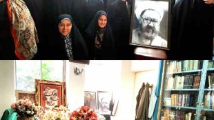 در آستانه سالروز شهادت آیت‌الله مطهری دیدار جمعی از بانوان  با همسر استاد