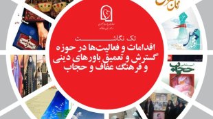 تک نگاشت اقدامات معاونت و فعالیت ها در حوزه گسترش و تعمیق باورهای دینی و فرهنگ عفاف و حجاب دولت دوازدهم